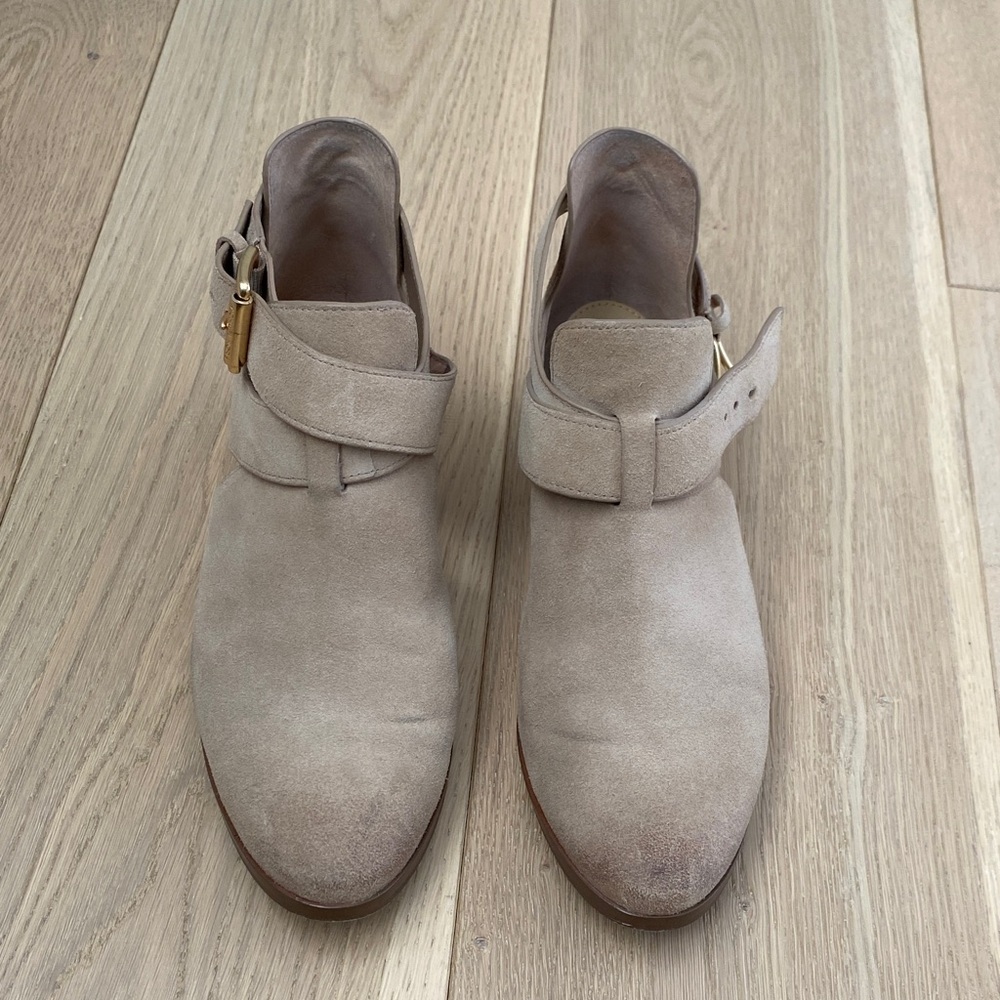 Michael Kors Taupe Ankle Boots with Buckle - Picture 2 of 10